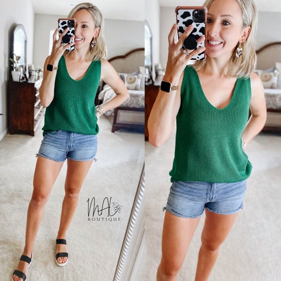 Teagan Front and Back V Neck Tank - Picture 2 of 8